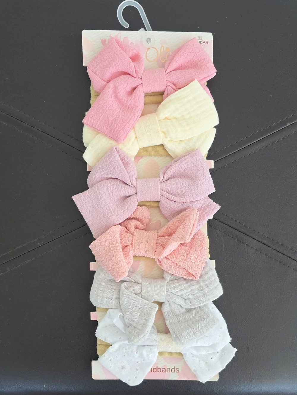 Baby Girls Pastel Bow Headbands - Multi-Pack